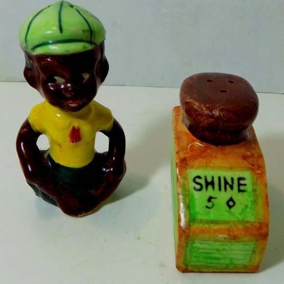 Vintage Rare American Boy Salt & Pepper Shakers Made In Japan - Picture 1 of 5